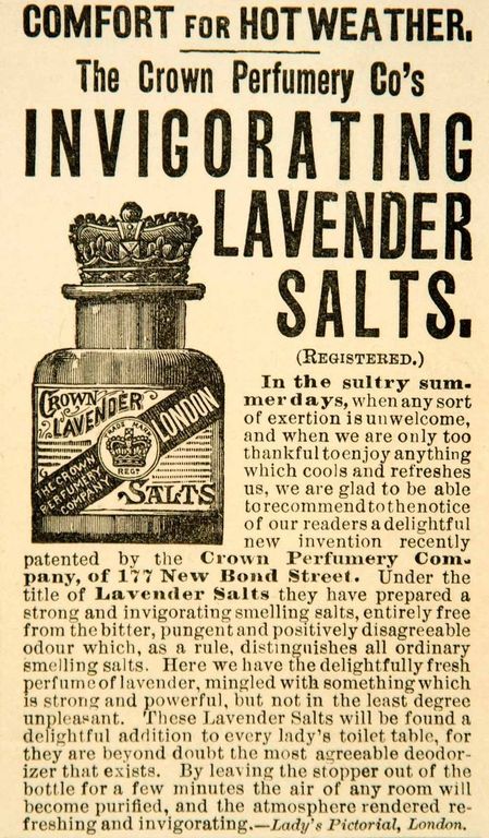 Реклама лавандовой соли от Королевской Парфюмерной Компании.