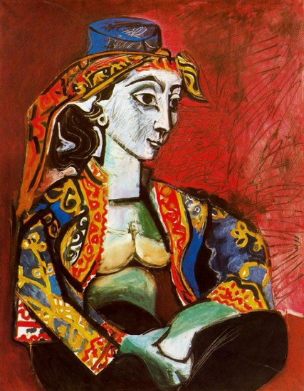 Пабло Пикассо. Жаклин в турецком костюме. 1955 год