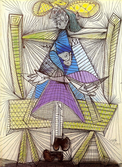 Пабло Пикассо. Сидящая женщина (Дора Маар). 1938 год