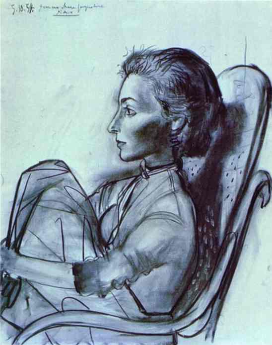 Пабло Пикассо. Жаклин Рок. 1954 год