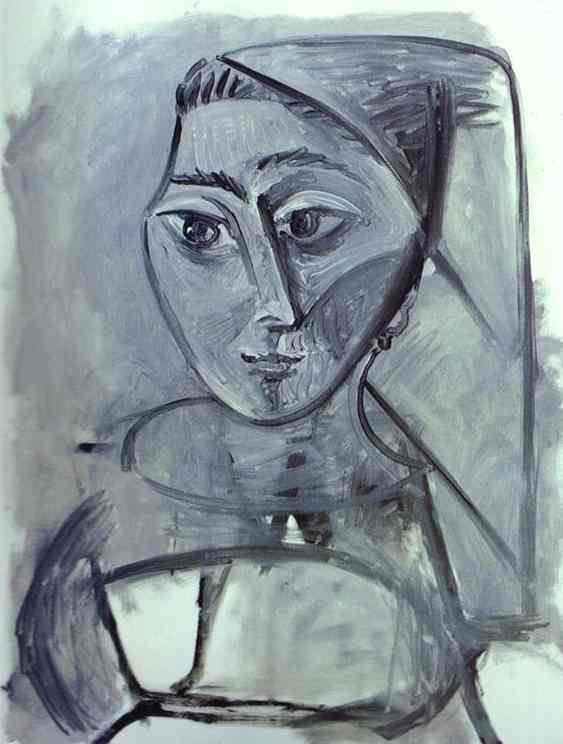 Пабло Пикассо. Жаклин Рок. 1955 год