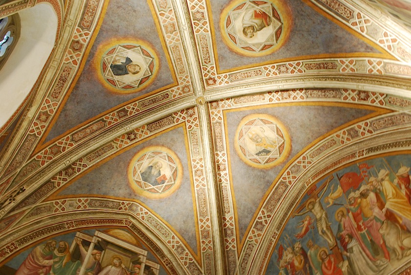 фреска на потолке Santa Maria Novella с изображением Евангелистов