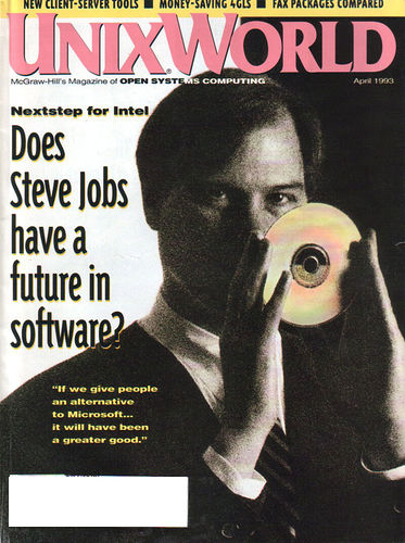 Стив Джобс на обложке журнала UnixWorld Magazine, 1993 год