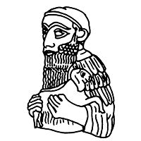 Поклоняющийся с ягнёнком. Мари (Месопотами), ок. 1750 г. до н. э.