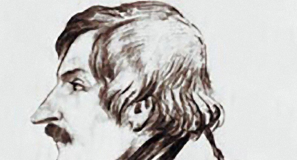Николай Гоголь. Рисунок Дмитрия Мамонова. Карандаш, бумага (1840-у гг.)
