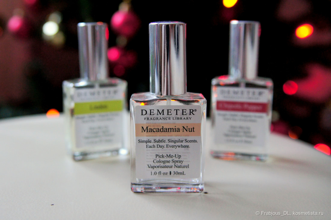 Demeter Fragrance Library: Macadamia nut, Linden, Chipotle Pepper