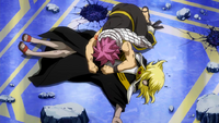 Natsu grieving over Future Lucy&#039;s death