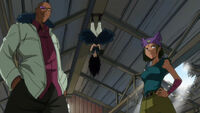 Gajeel&#039;s team confronts Lucy and Reedus